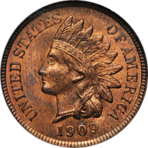 Two certified Indian Head cents plus six type issues.