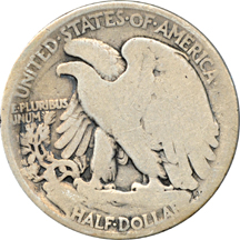 Album (1916 - 1963) of Walking Liberty and Franklin half-dollars.