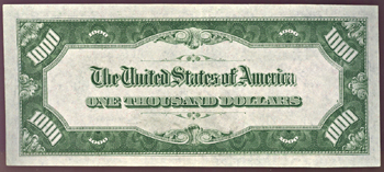 1934-A $1,000.00 Chicago.  AU.