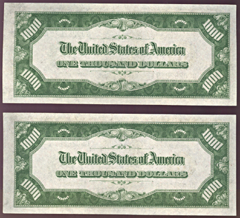 Sequential Pair of 1934-A $1,000.00 Chicago.  CHCU.