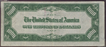 1934-A $1,000.00 Chicago.  CGC VF-35.