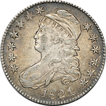 1824 overdate (O-103, R.1) AU.