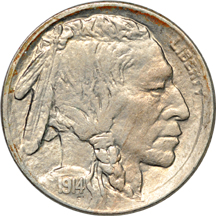 Thirty-two Buffalo nickels.