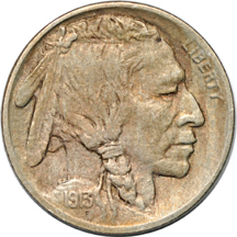 Thirty-two Buffalo nickels.