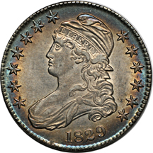 1829 "Small Letters" (O-113a, R.2) NGC AU-53 Insert, Jules Reiver.