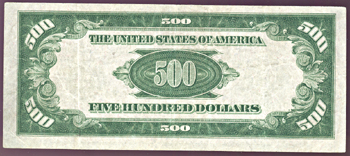 1934 $500.00 New York.  VF.