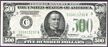 1928 $500.00 Philadelphia.  AU.