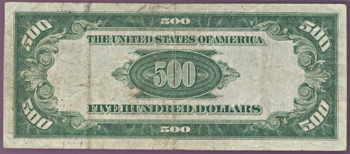 1928 $500.00 St. Louis.  PMG VF-25.