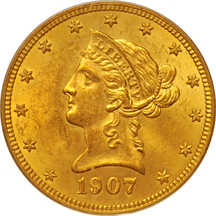 Two 1907 PCGS MS-63.