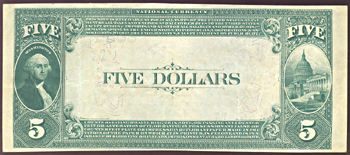 1882 $5.00. Pinckneyville, IL Charter# 6025 Value Back. XF.