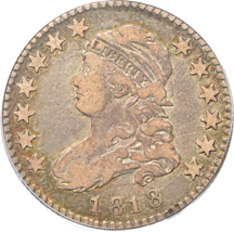 1818 (B-10, R-3) PCGS VF-20.