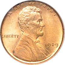 Ten certified Lincoln cents.