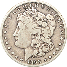 Forty-three certified Morgan silver dollars.