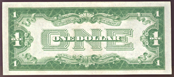 Seven "Funnyback" Silver Certificates.