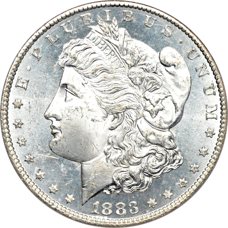 Nine PCGS certified PL or DMPL Morgan dollars.