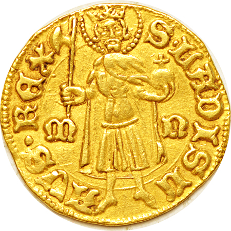 Sigismundus Av Ducat, 14th Century Hungary.  VF.