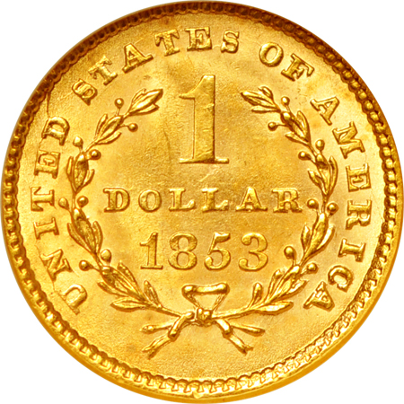 1853 NGC MS-64.