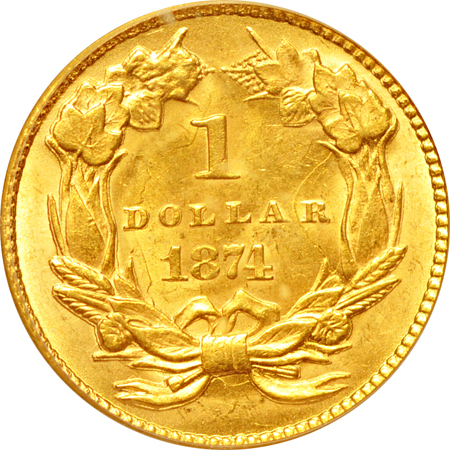 1874 PCGS MS-64.