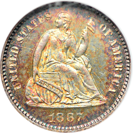 1867 NGC MS-65 Cameo.