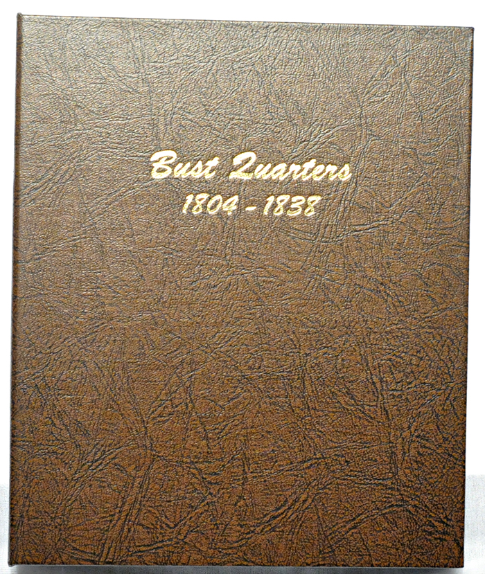 Seven circulated Bust quarter in Dansco-like album.