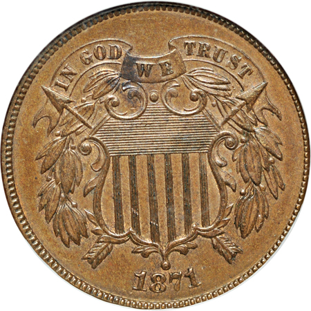 1871 NGC MS-63 BN.