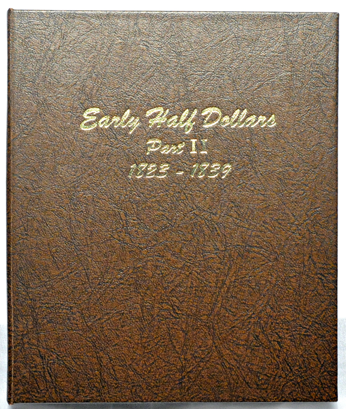 Nineteen circulated Bust half-dollars from 1823 thru 1839 in a Dansco-like album.