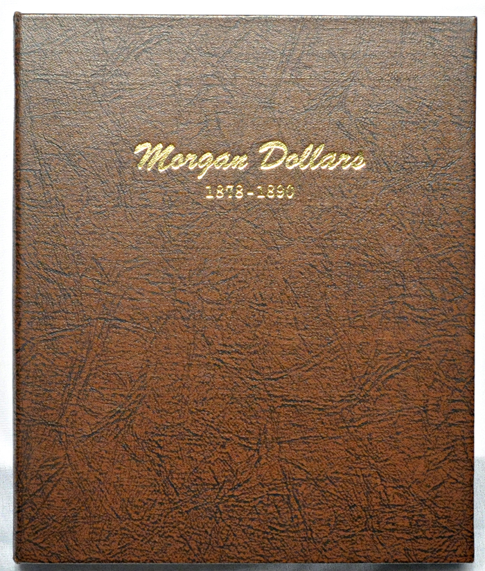 Nearly complete set of Morgan dollars from 1878 thru 1890 (no 1889-CC) in a Dansco 7178 album.