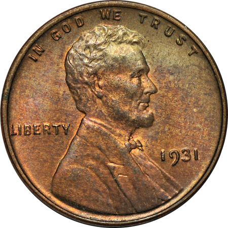 Ten Philadelphia Issue Lincoln Cents. Uncirculated.