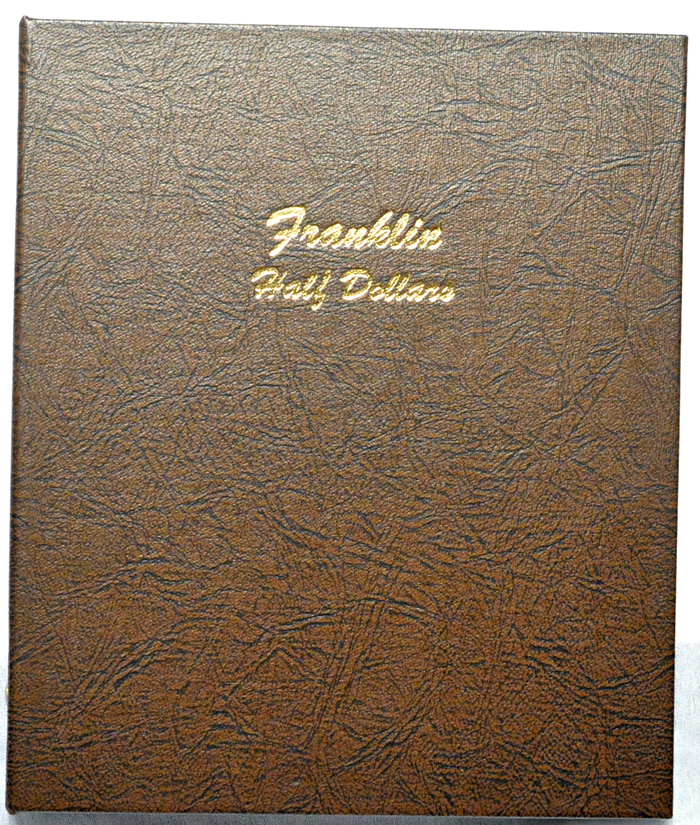 Complete set of AU-BU Franklin half-dollars in a Dansco 7165 album.