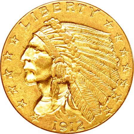 Two Coronet quarter-eagles, one Indian quarter-eagle and one gold dollar.