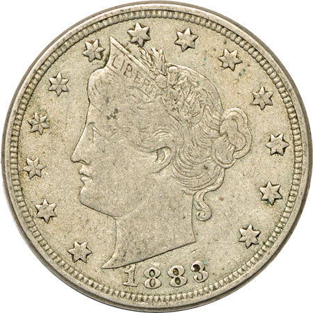 Thirty-two Liberty Head nickels.