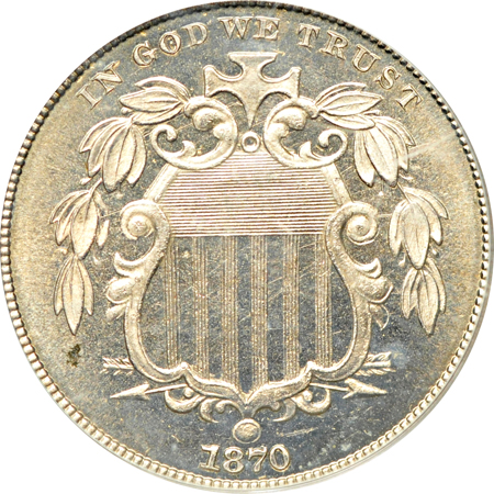 1870 PCGS PF-65.