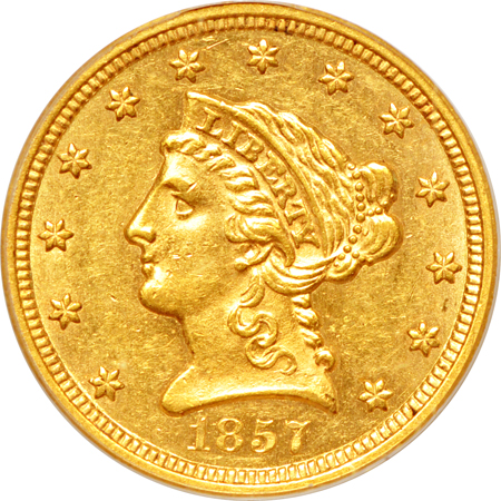 1857 PCGS AU-58.