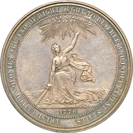 1876 U.S. Centennial Exposition Philadelphia, PA So-called Dollar/ HK-20/ Silver/ Julian CM-10/ R-4. MS-60.