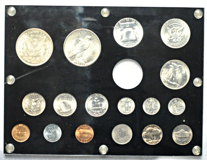 Twentieth Century United States Type Coins in a Capital Plastics holder.