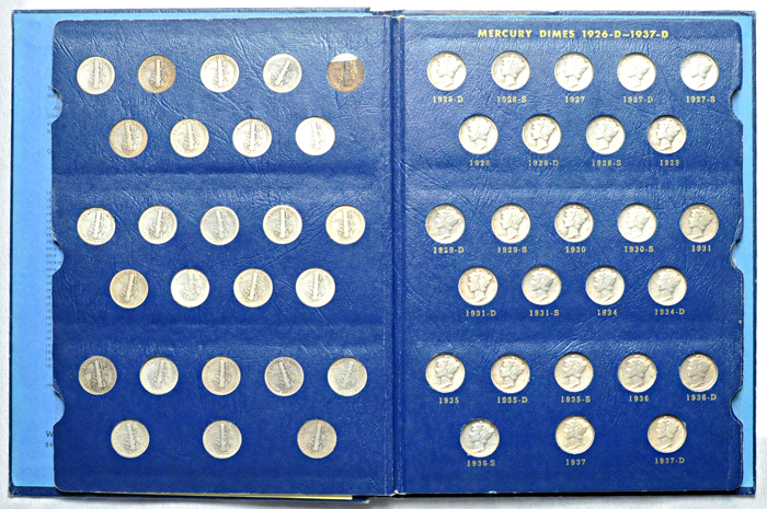 1916-D About Good in a complete set of Mercury dimes (no 42/1) in a Whitman 9413 album.