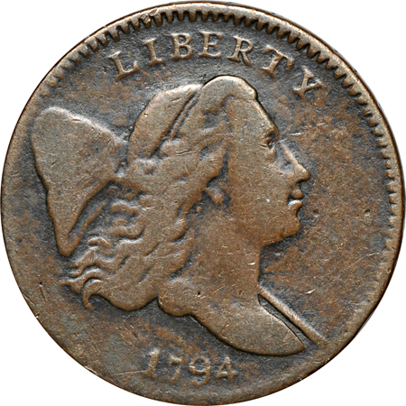 1794 "Normal Head" type, Close Date (C-2a, R-2+) F.