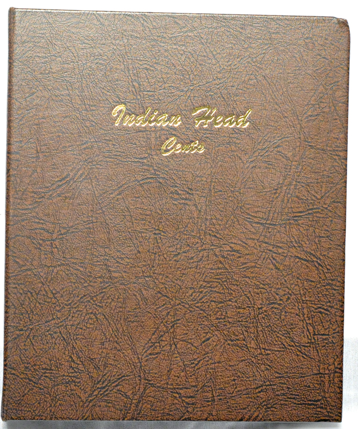 Complete set of Flying Eagle (no 1856) and Indian-head cents in a Dansco 7101 album.