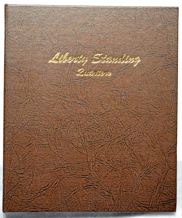 Eighty-three-percent complete set of Standing Liberty quarters in a Dansco 7132 album.