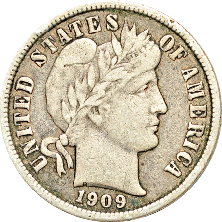 Twenty collector-date Barber dimes.