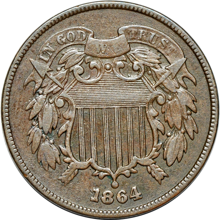 Ten two-cent pieces.