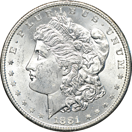 Twenty uncirculated 1881-S.