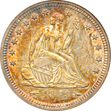 1873 Arrows. ANACS AU-58.