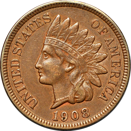 1914-D VG and three other small cents.