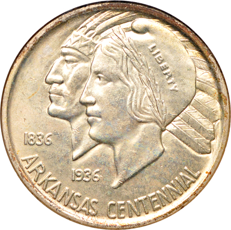 1937 Arkansas P, D, S. NGC MS-65.