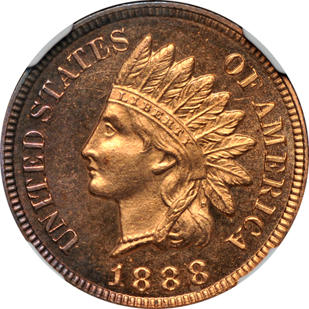 1888 NGC PF-64 RB Cameo.