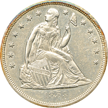 1859-O ANACS MS-60.