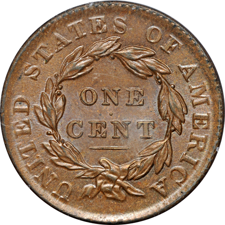 1833 (N-3) PCGS MS-64BN (rattler).