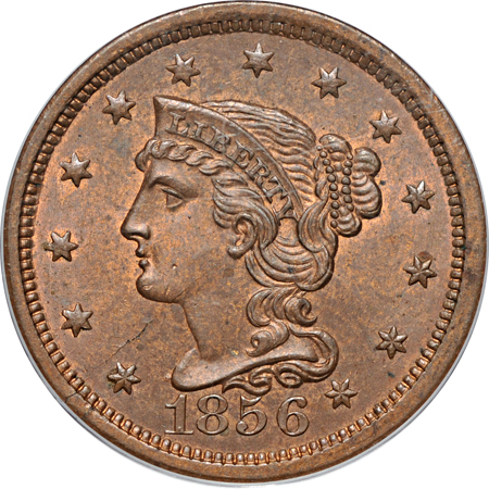 1856 PCGS MS-64RB.