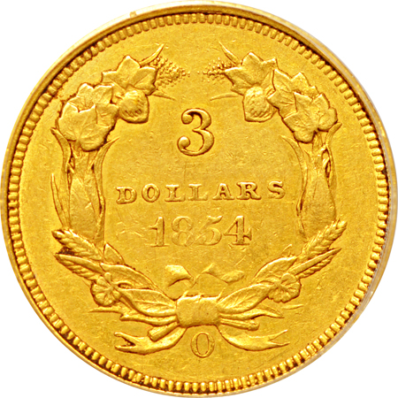 1854-O PCGS AU-50.